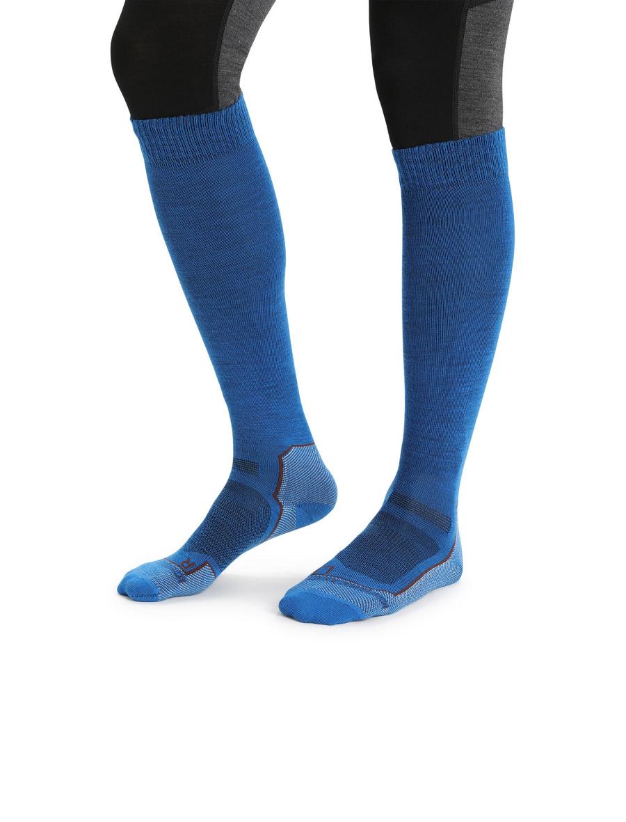 Chaussettes Icebreaker Merino Ski+ Ultralight Over the Calf Homme Bleu | FR 1016FDNM